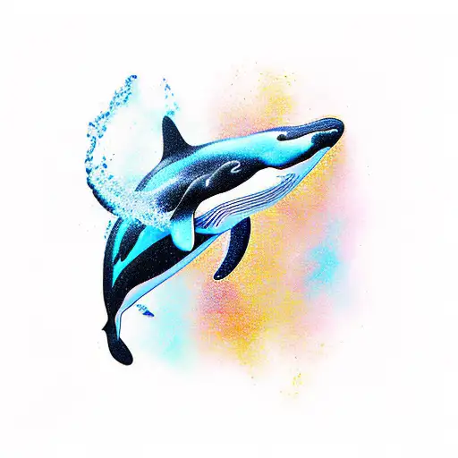 killer whale tattoo design idea
