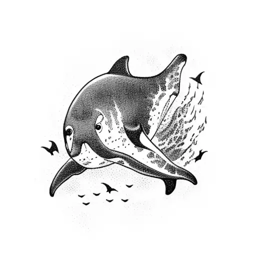 killer whale tattoo design idea
