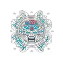 aztec beach tattoo design idea