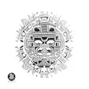 aztec beach tattoo design idea