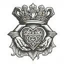 claddagh ring tattoo design idea