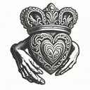 claddagh ring tattoo design idea