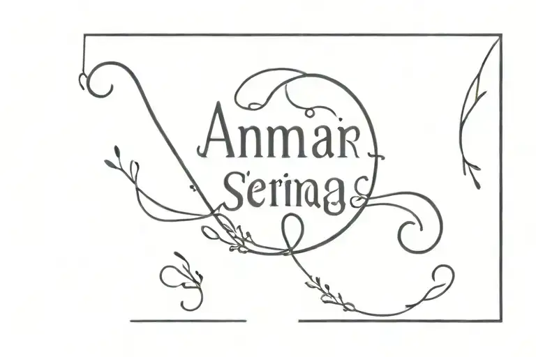 creat a minimalist tatoo with the phrase amar jamais será demais and a semicolon tattoo design idea