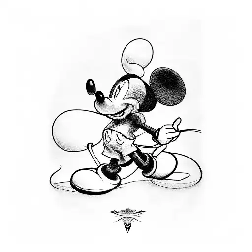 mickey mouse tattoo design idea