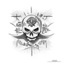 "if I survive I will kill you if I die you are forgiven" tattoo in blocky Norse letters tattoo design idea