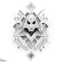 "if I survive I will kill you if I die you are forgiven" tattoo in blocky Norse letters tattoo design idea