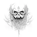 "if I survive I will kill you if I die you are forgiven" tattoo in blocky Norse letters tattoo design idea