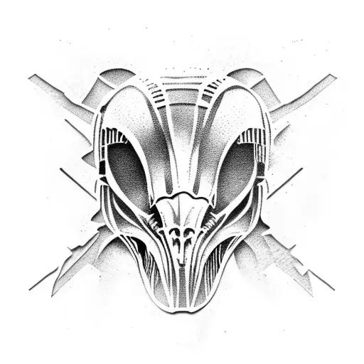 alien predator tattoo design idea