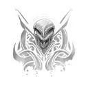alien predator tattoo design idea