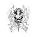 alien predator tattoo design idea