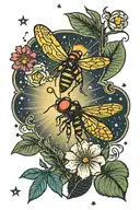 catching fireflies tattoo design idea