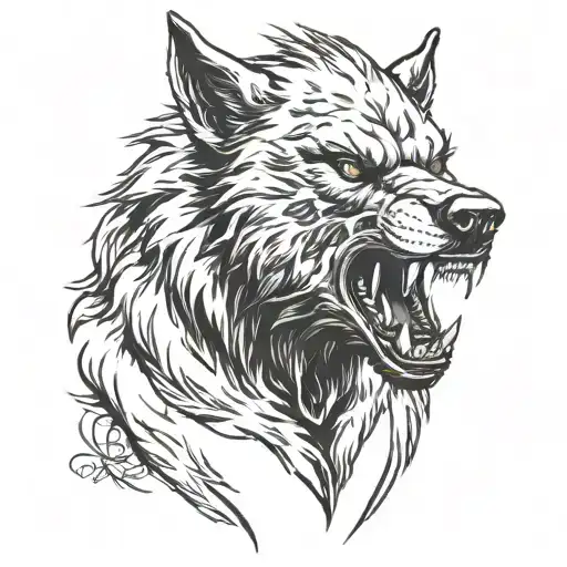 werewolf tattoo design idea