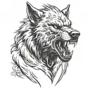 werewolf tattoo design idea