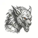 werewolf tattoo design idea