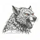 werewolf tattoo design idea