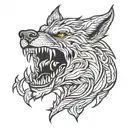 werewolf tattoo design idea
