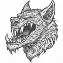 werewolf tattoo design idea