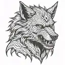 werewolf tattoo design idea