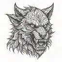 werewolf tattoo design idea
