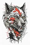 werewolf tattoo design idea