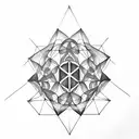 metatron's cube tattoo design idea