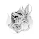 Raf camora Rabe tattoo design idea