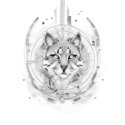 paw print and EKG line tattoo design idea