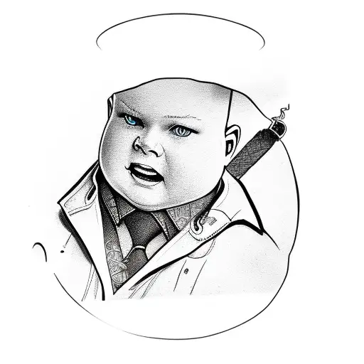 Bobby Hill swinging his purse tattoo design idea