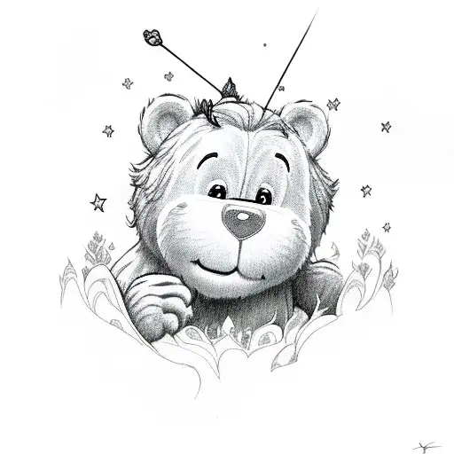 care bear Cheer Bear tattoo design idea