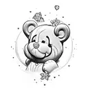 care bear tattoo design idea