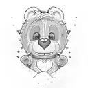 care bear tattoo design idea