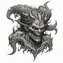 tattoo on the forearm representing hell tattoo design idea