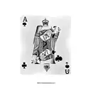 a hand of poker cards, Two Aces one queen one king  tattoo design idea