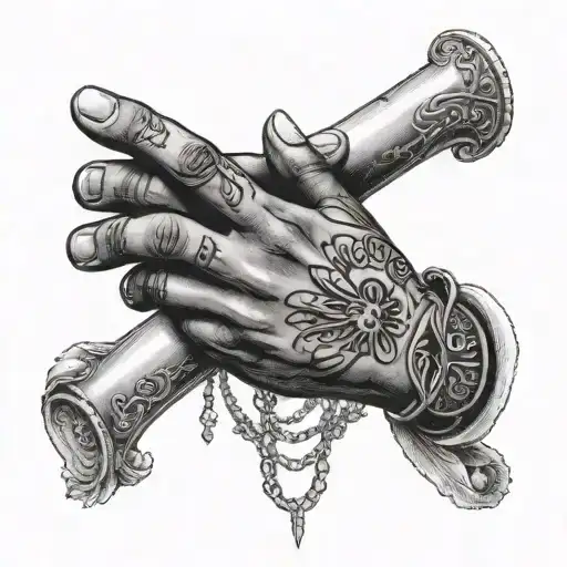2Pac praying hands only god can judge me  tattoo design idea