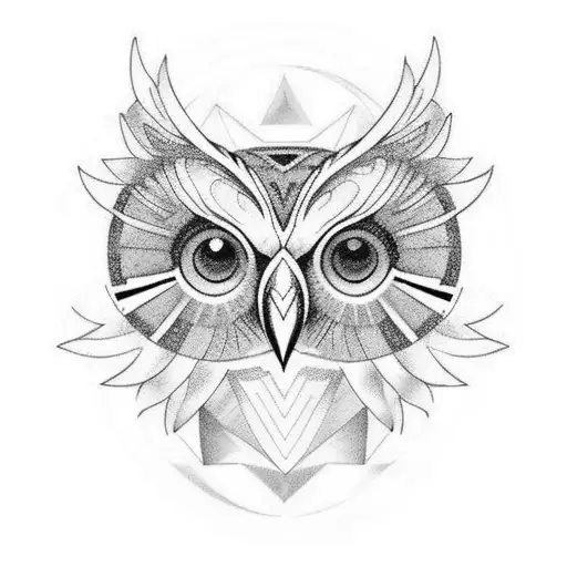 owl gemini tattoo design idea