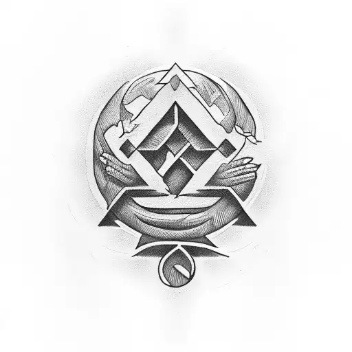 mother and son symbol with different but not less tattoo design idea