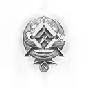 mother and son symbol with different but not less tattoo design idea