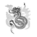 irezumi with dragon, snake and samurai tattoo design idea