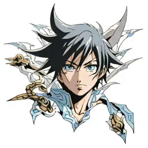 gojo satoru's blue eyes tattoo design idea