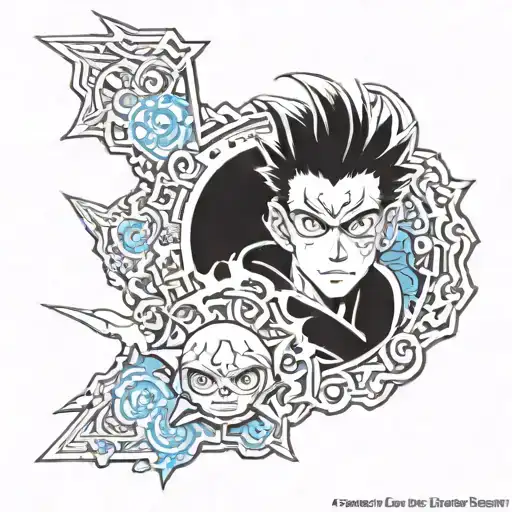 gojo satoru's two blue eyes Only   tattoo design idea