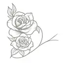 memorial tattoo for grandmother born 1943 and died 2023 tattoo design idea