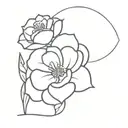 memorial tattoo for grandmother born 1943 and died 2023 tattoo design idea