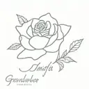 memorial tattoo for grandmother born 1943 and died 2023 tattoo design idea