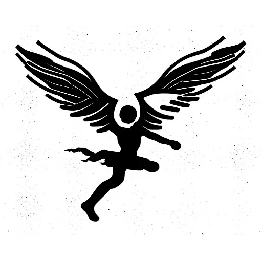 falling icarus tattoo design idea