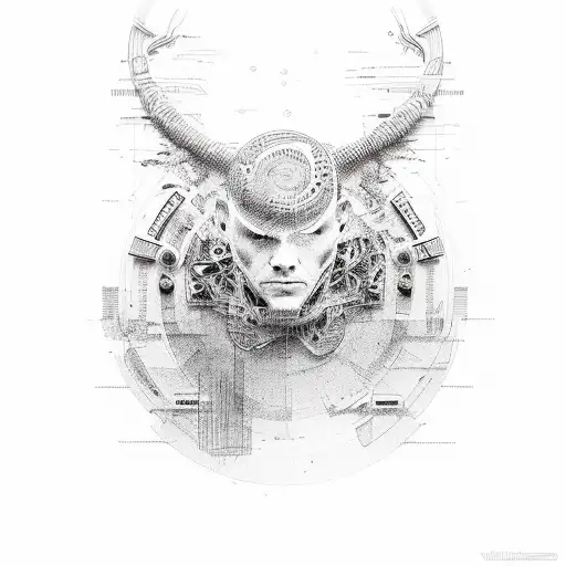 self awarness, escaping matrix tattoo design idea
