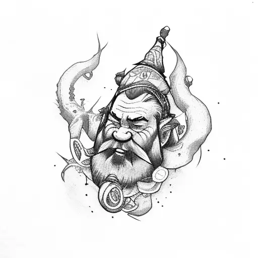 dwarf tattoo design idea