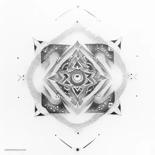 Masada mangekyo sharingan shaped like Milky Way tattoo design idea