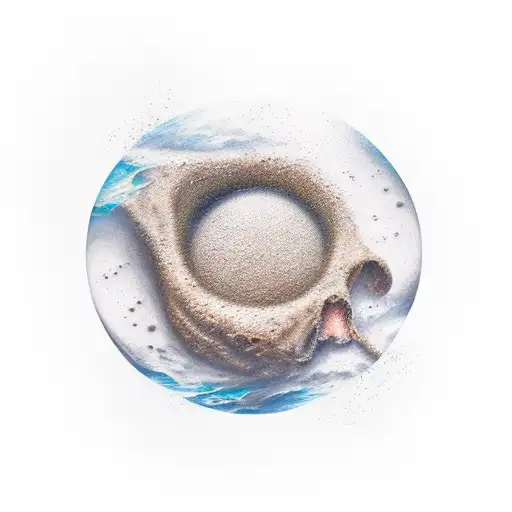 sands of time slipping away tattoo design idea