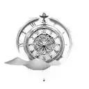 sands of time slipping away tattoo design idea