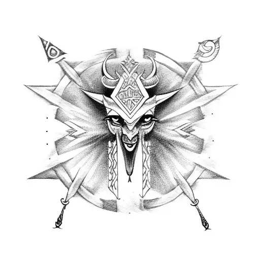 Paimon Goetic Sigil tattoo design idea